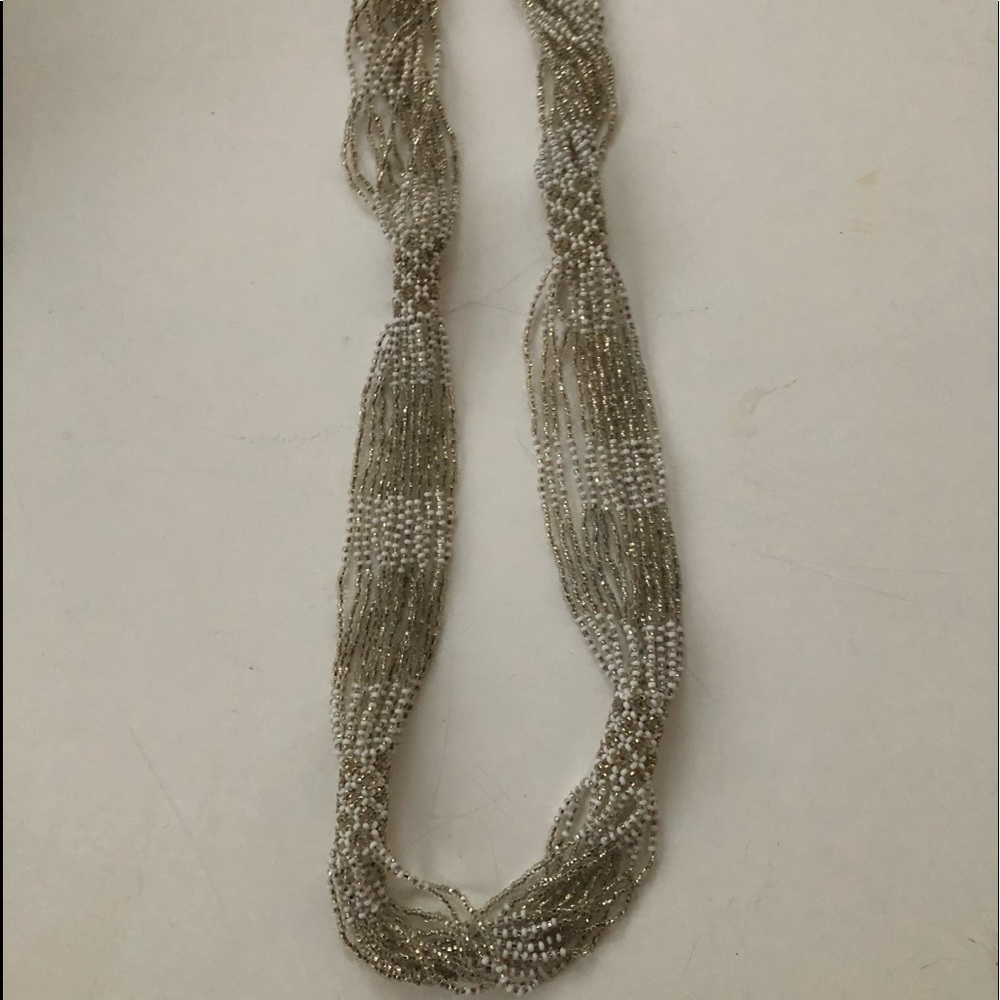 White beaded necklace
